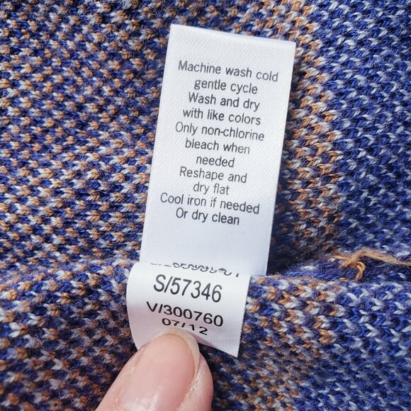 Athleta Fara Fair Isle Sweater Stretch Knit Cotton Blue Sweater Dress - Picture 10 of 10